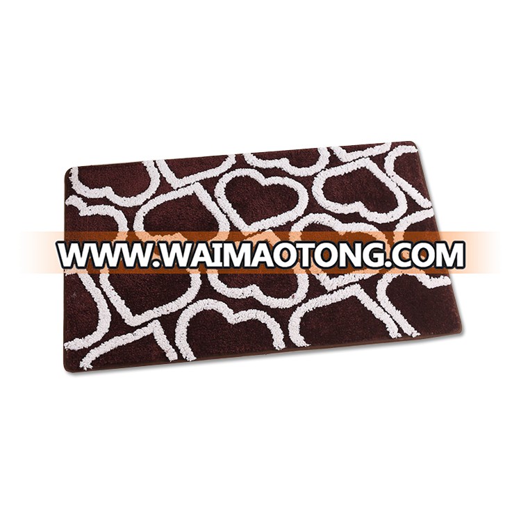 Hot Sell Polyester Printed Non-Slip Mat Bathroom